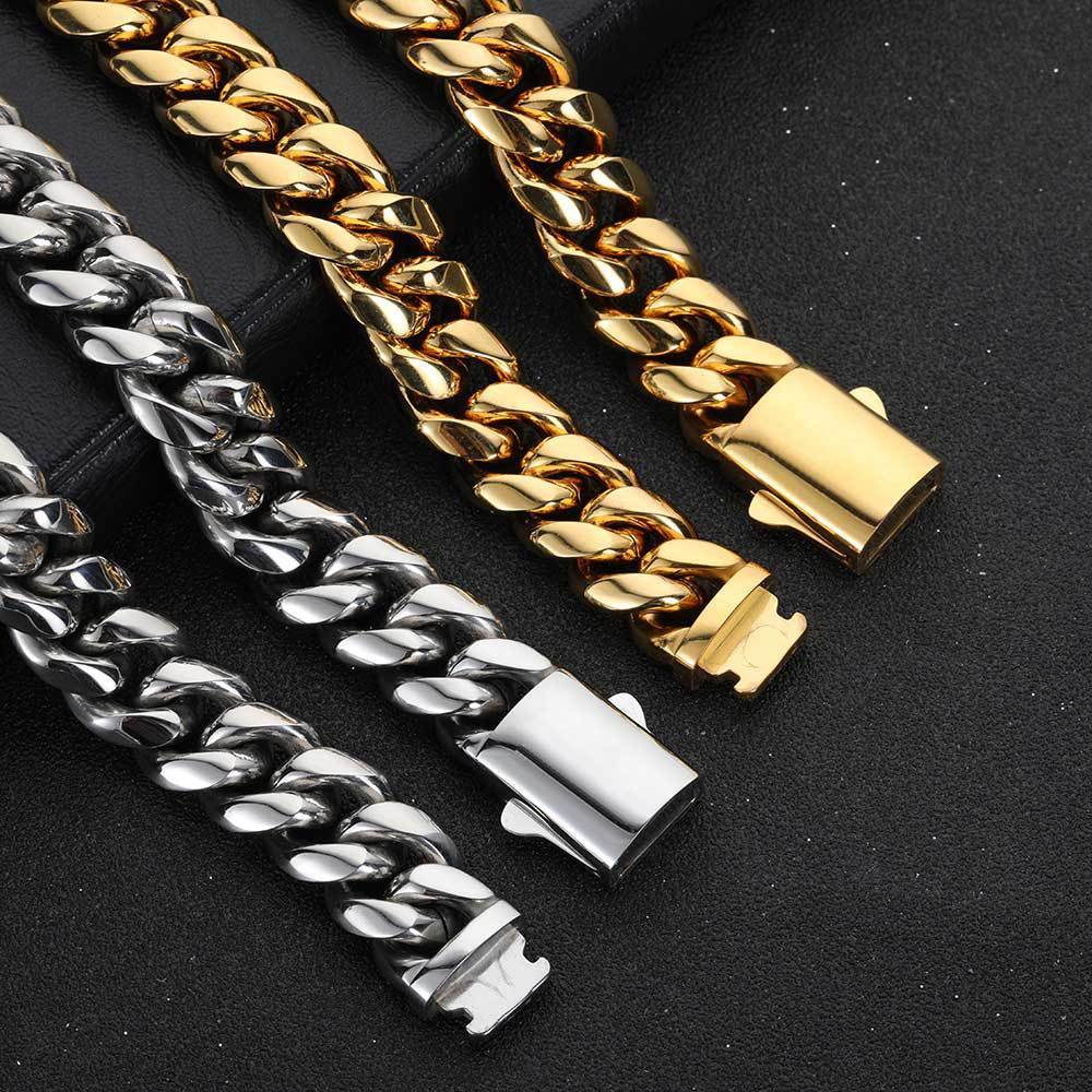 Men's Titanium Steel Cuban Link Chain Necklace