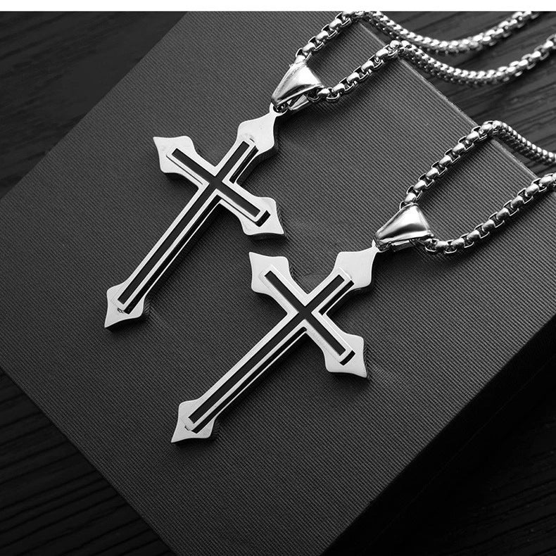 Men’s Stainless Steel Cross Pendant