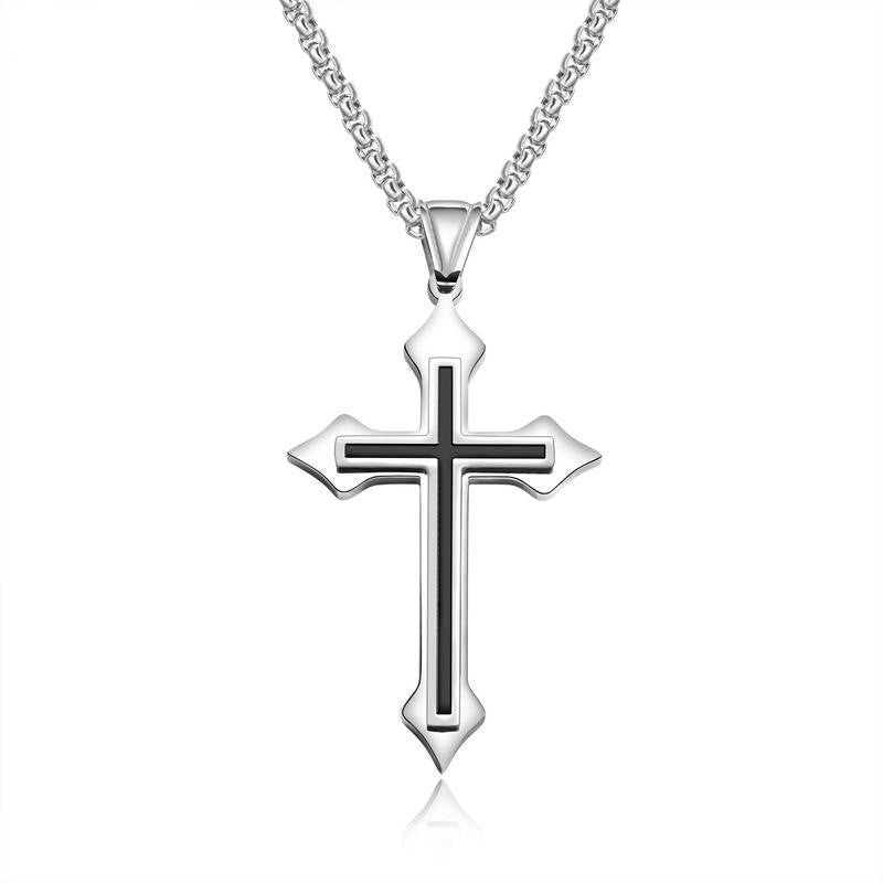 Men’s Stainless Steel Cross Pendant