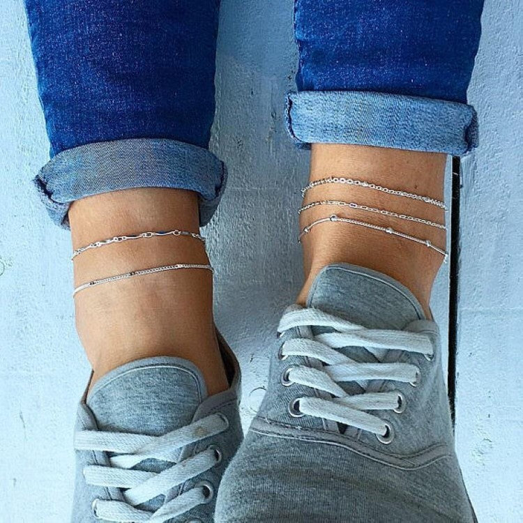 Set of 5 Anklets