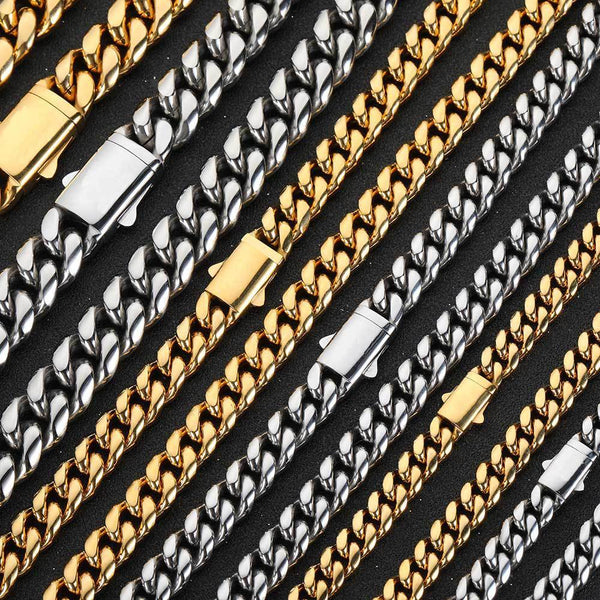 Men's Titanium Steel Cuban Link Chain Necklace
