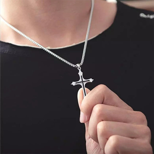 Men’s Stainless Steel Cross Pendant