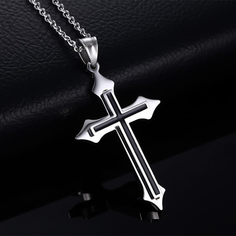 Men’s Stainless Steel Cross Pendant