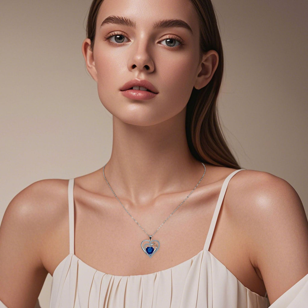 Heart-Shaped MOM Cross Chain Necklace