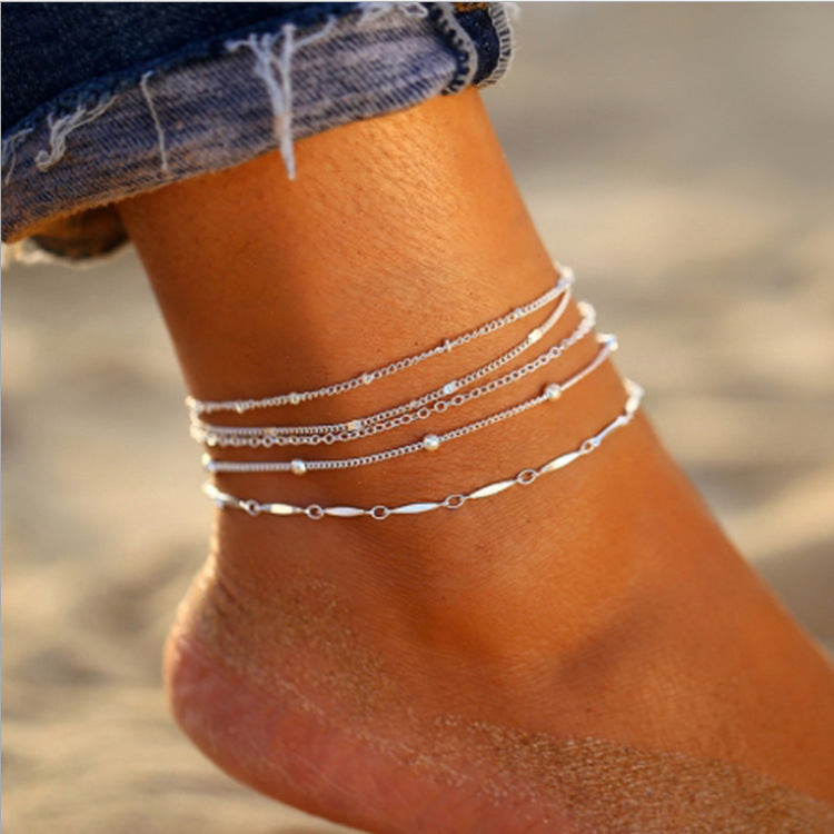 Set of 5 Anklets